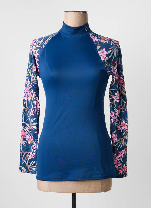 Top de baie imprimeu fantezie albastru OLYMPIA femme