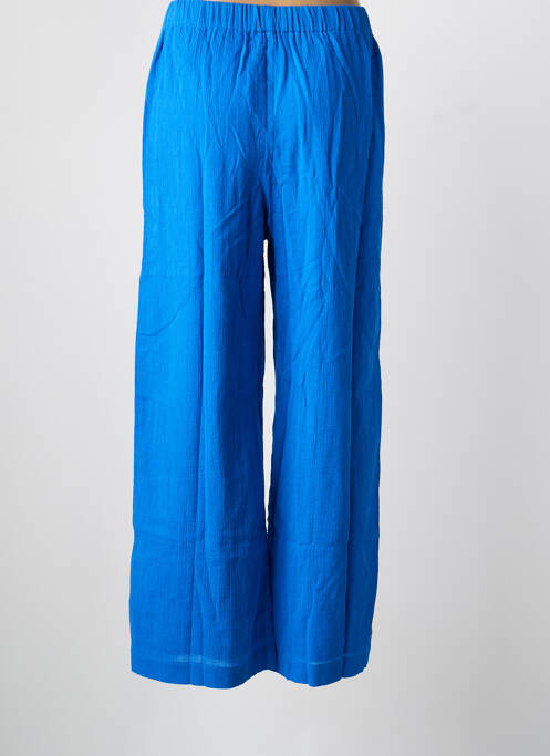 Pantalon larg țesătură crep mărime normală albastru SEAFOLLY femme