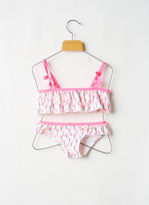 Costum de baie din două piese imprimeu fantezie alb LULU CASTAGNETTE fille