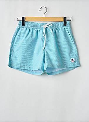 Șort de baie închidere cu legături de legat albastru LAGON BLEU homme