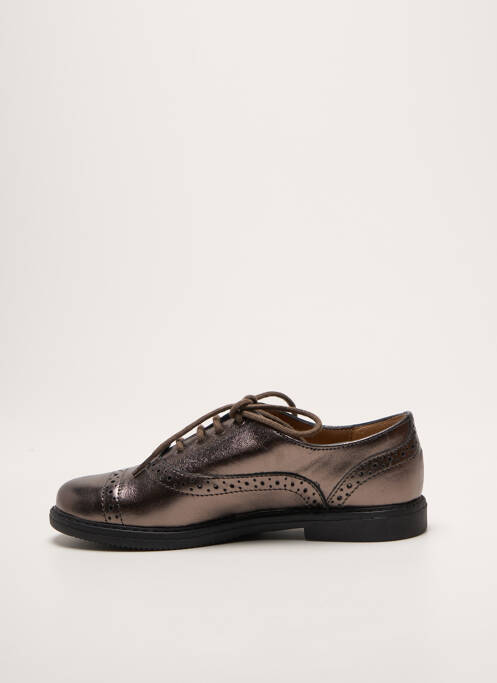 Derby-uri țesătură satinată toc mic argintiu POM D'API fille