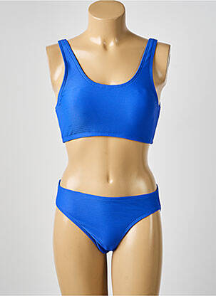 Costum de baie din două piese elasticitate sutiene albastru LAGON BLEU femme