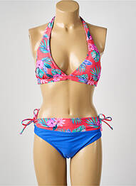 Costum de baie din două piese elasticitate top triunghiuri albastru SUN PROJECT femme