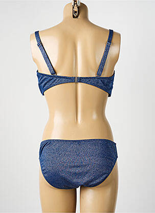 Costum de baie din două piese elasticitate top bentiță albastru COCO SAINT TROPEZ femeie