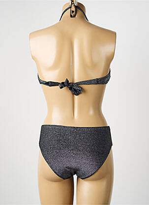 Costum de baie din două piese elasticitate top bentiță negru ADMAS femme