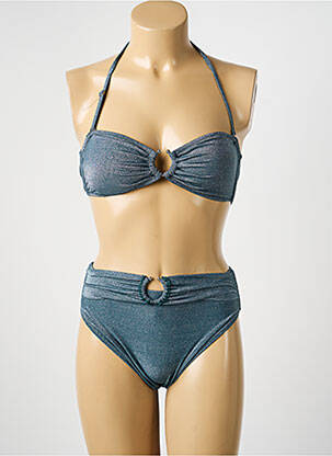 Costum de baie din două piese elasticitate top bentiță verde ADMAS femme