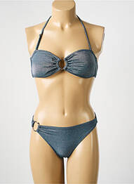 Costum de baie din două piese elasticitate top bentiță verde ADMAS femme