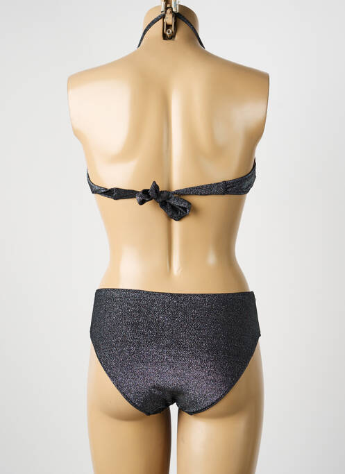 Costum de baie din două piese elasticitate top bentiță negru ADMAS femme