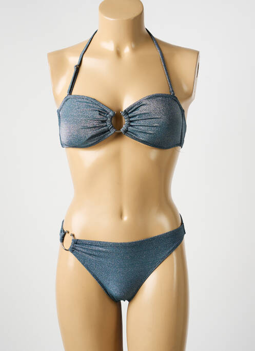 Costum de baie din două piese elasticitate top bentiță verde ADMAS femme