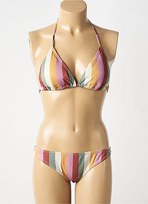 Costum de baie din două piese elasticitate top triunghiuri roz PROTEST femme