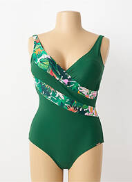 Costum de baie dintr-o singură piesă imprimeu fantezie top sutien modelat verde YSABEL MORA femme