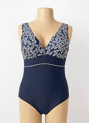 Costum de baie dintr-o singură piesă imprimeu fantezie albastru LAGON BLEU femme