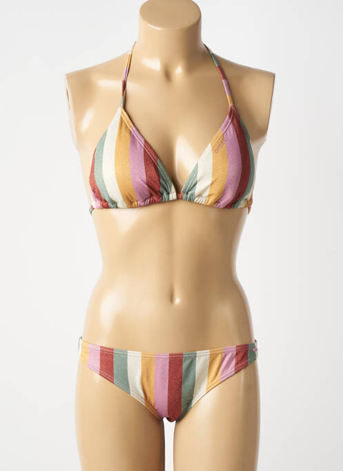 Costum de baie din două piese elasticitate top triunghiuri roz PROTEST femme