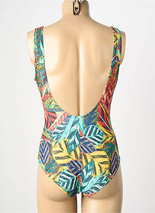 Costum de baie dintr-o singură piesă imprimeu fantezie top sutien modelat verde LAGON BLEU femeie