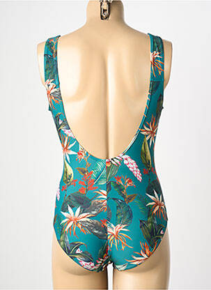 Costum de baie dintr-o singură piesă imprimeu fantezie top sutien modelat verde LAGON BLEU femeie
