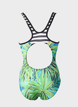 Costum de baie dintr-o singură piesă imprimeu fantezie negru OLYMPIA fată