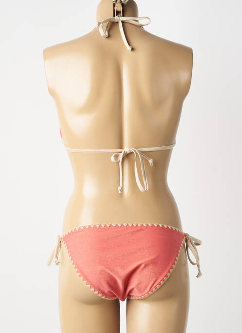 Costum de baie din două piese elasticitate top triunghiuri portocaliu LAGON BLEU femme