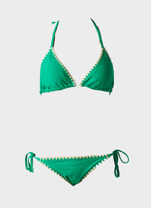 Costum de baie din două piese bikini verde LAGON BLEU fille