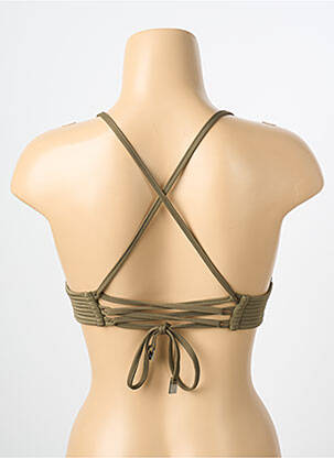 Sutien de costum de baie elasticitate top triunghiuri verde SEAFOLLY femeie