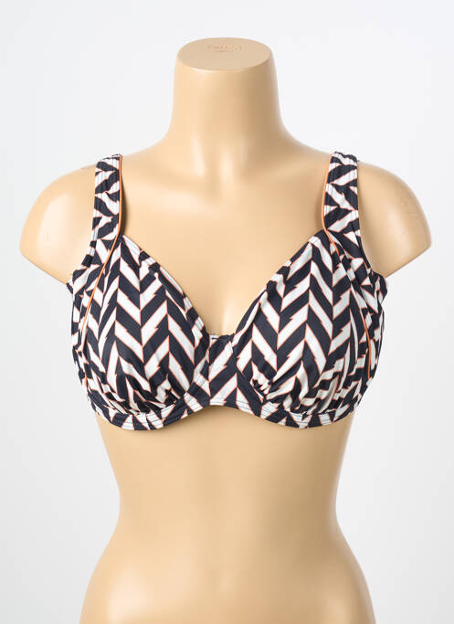 Sutien de costum de baie elasticitate sutien cupe întregi cu decolteu înalt negru OLYMPIA femme