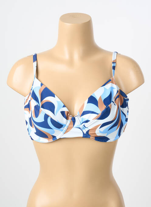 Sutien de costum de baie elasticitate sutien cupe întregi cu decolteu înalt albastru COCO SAINT TROPEZ femme