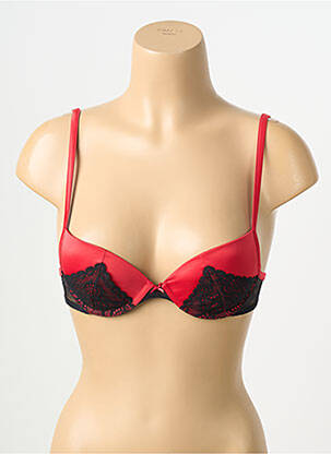 Sutien efect material satinat top sutien push-up roșu PASSIONATA femeie