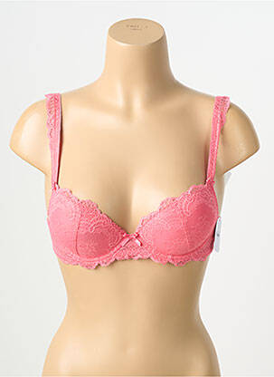 Sutien efect material satinat top sutien modelat roz AUBADE femeie