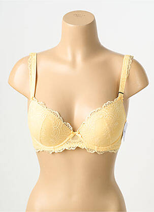 Sutien efect material satinat top sutien modelat galben AUBADE femeie