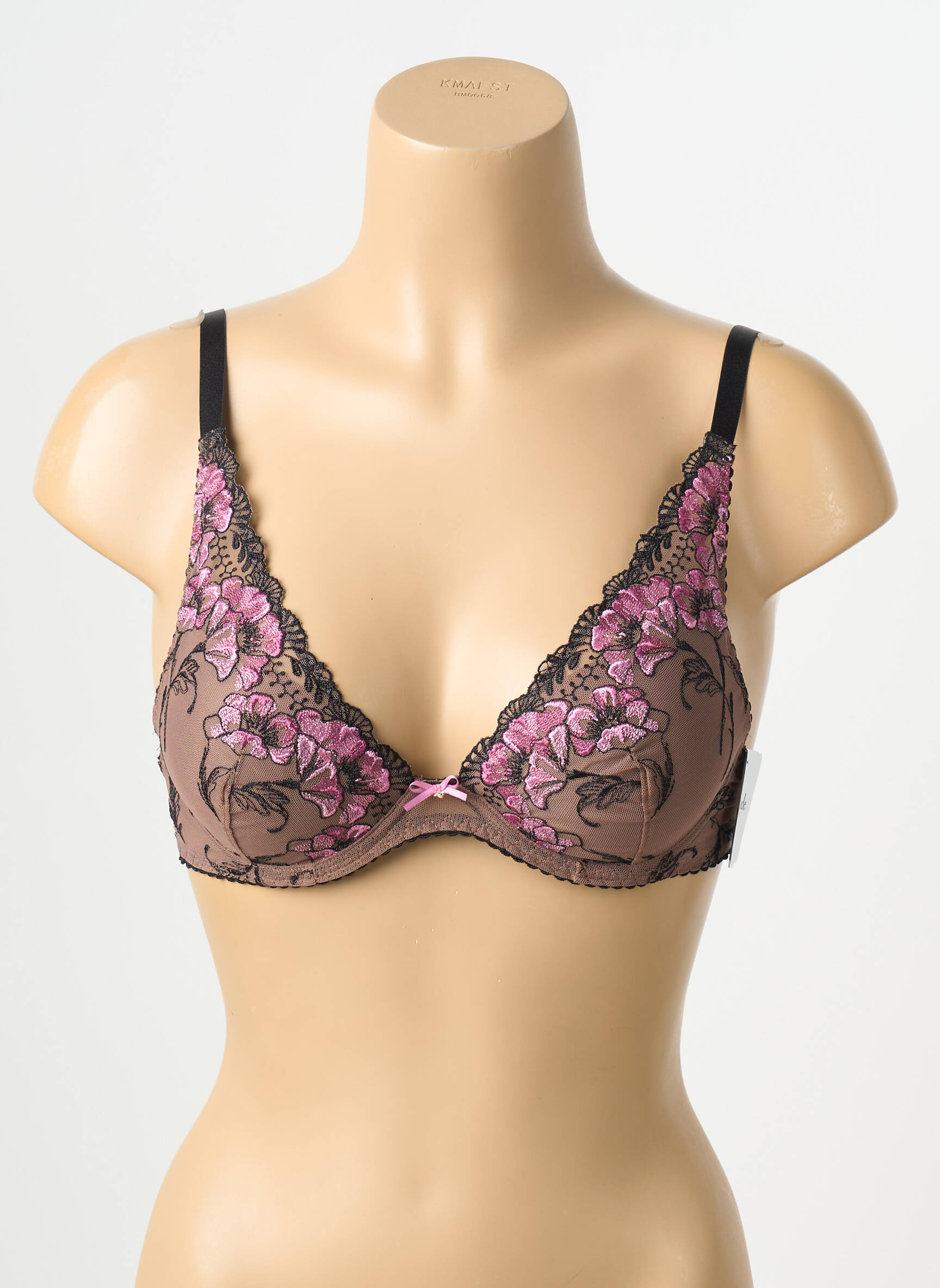 Sutien efect material satinat top sutien modelat maro AUBADE femeie