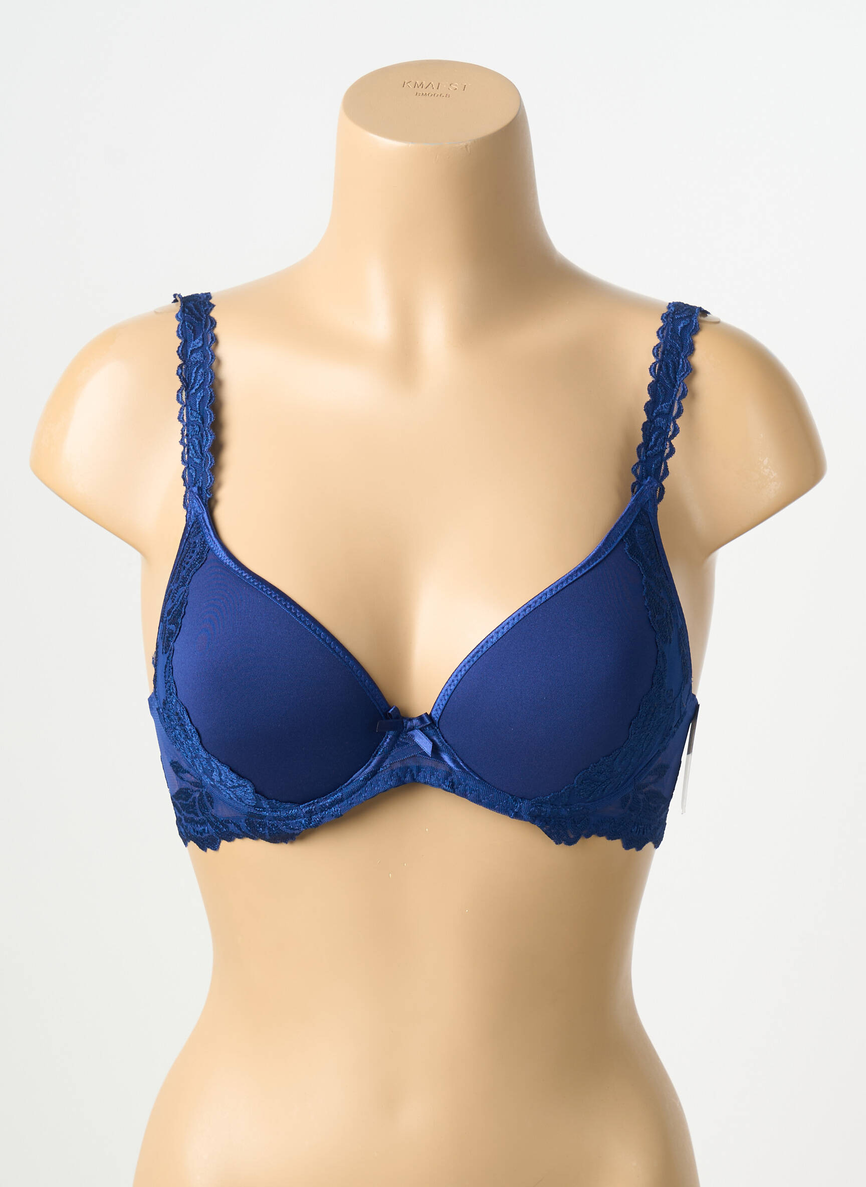Sutien efect material satinat top sutien modelat albastru AUBADE femeie