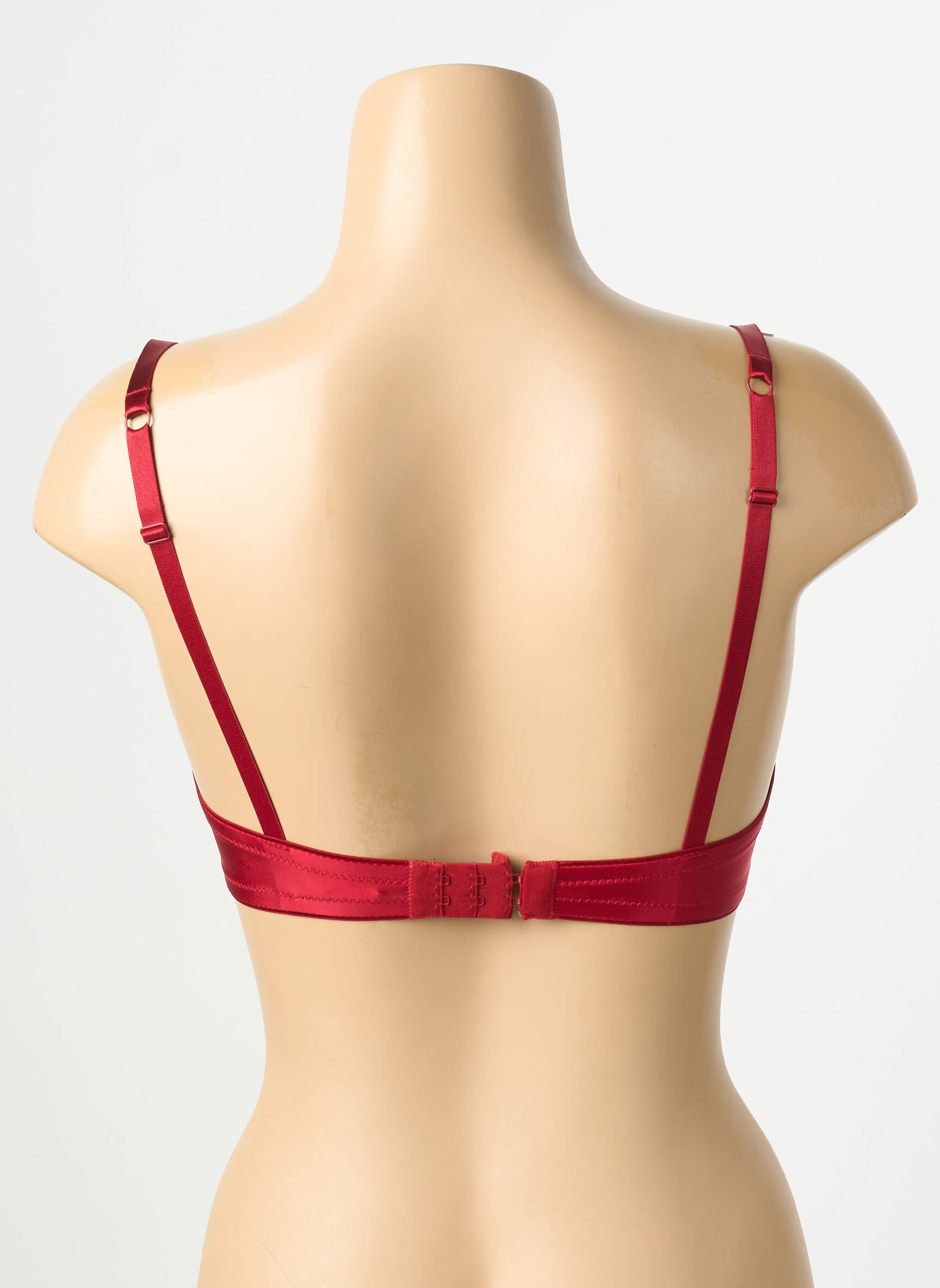 Sutien efect material satinat top sutien modelat roșu KARL LAGERFELD X AUBADE femeie