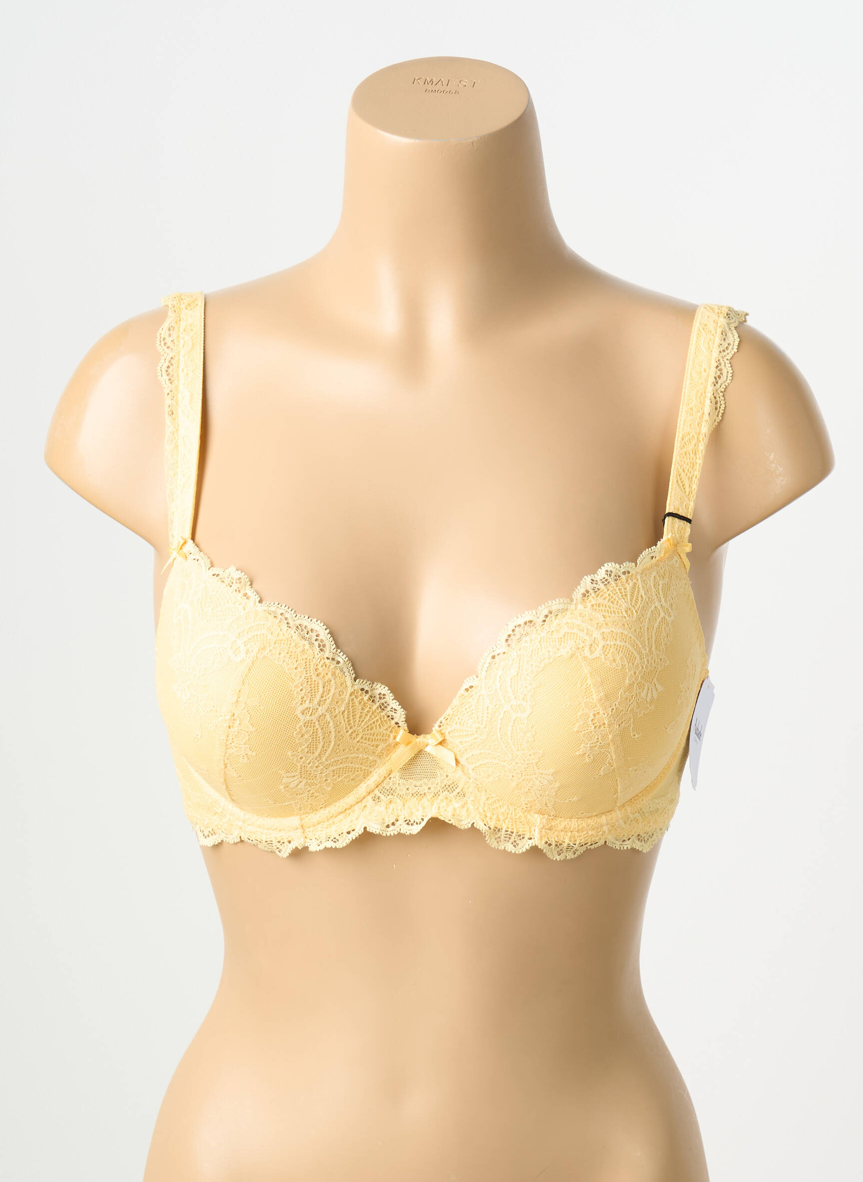 Sutien efect material satinat top sutien modelat galben AUBADE femeie