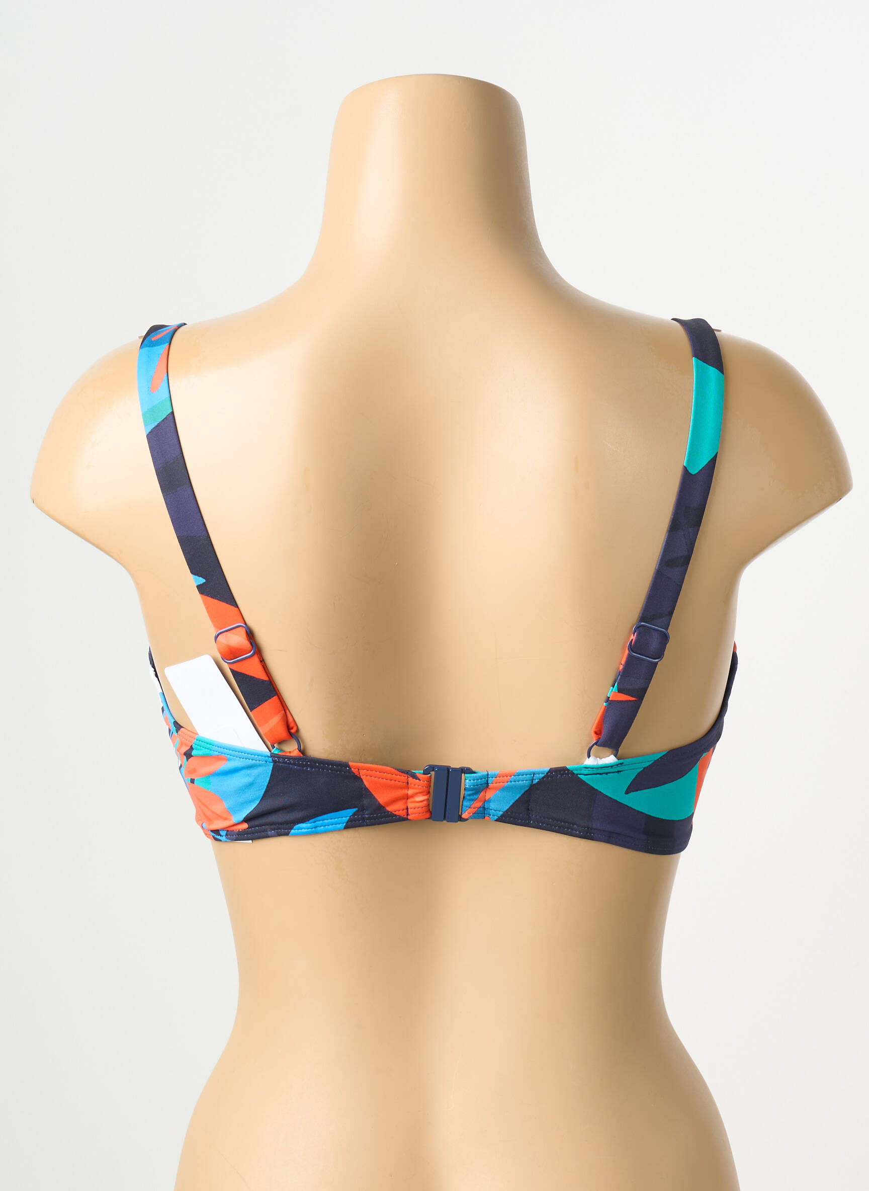Sutien de costum de baie elasticitate sutien cupe întregi cu decolteu înalt albastru SIMONE PERELE femeie