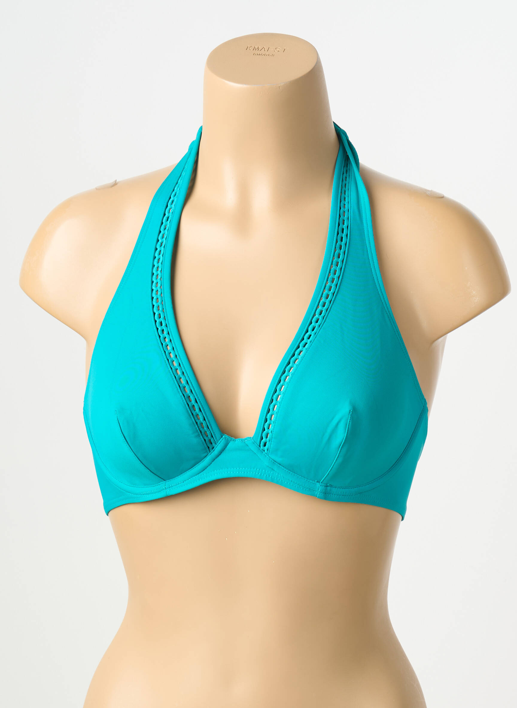 Sutien de costum de baie elasticitate top triunghiuri albastru SIMONE PERELE femeie