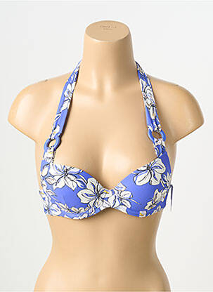 Sutien de costum de baie elasticitate top sutien push-up albastru AUBADE femeie