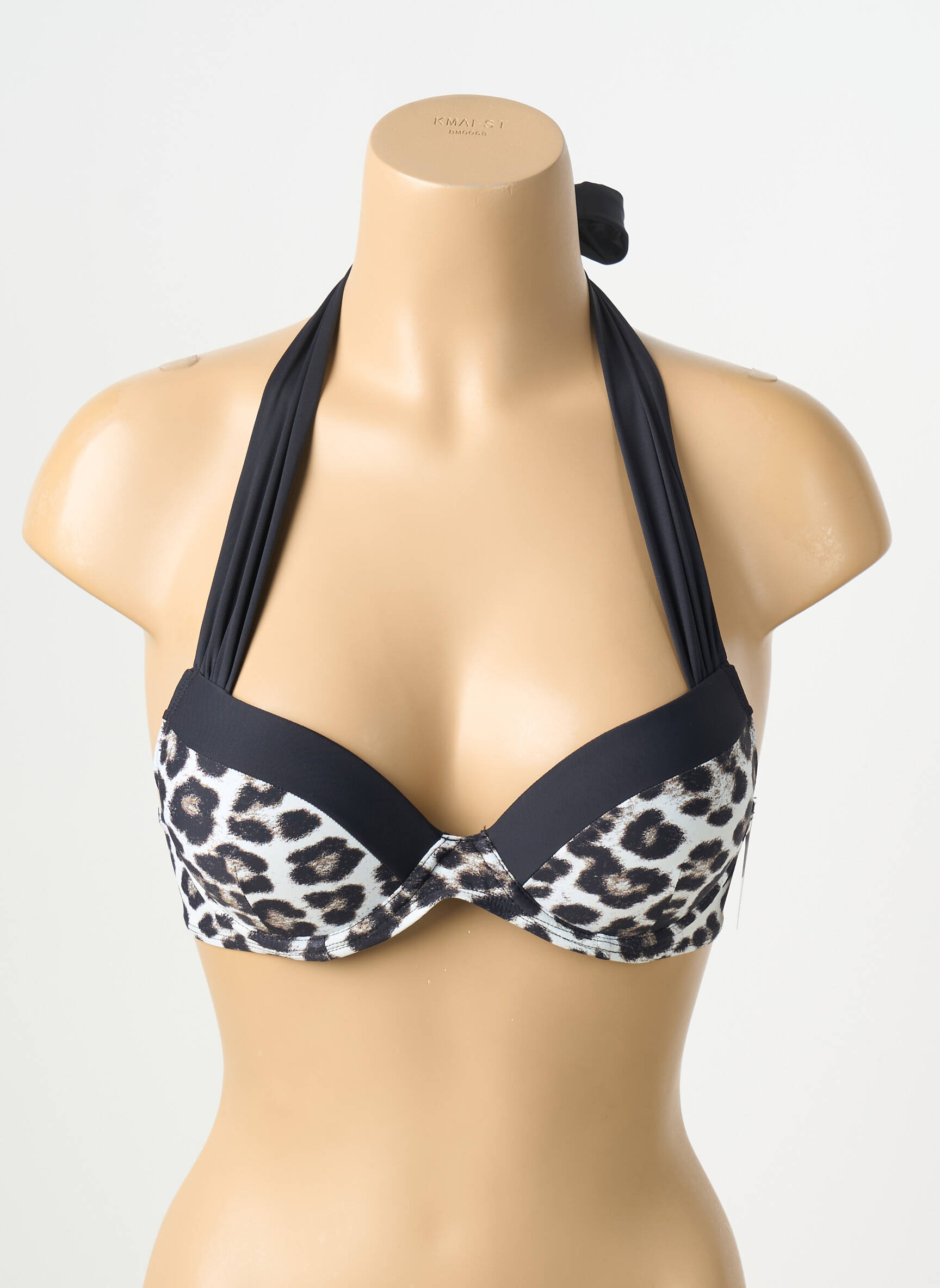 Sutien de costum de baie elasticitate top sutien push-up negru AUBADE femeie