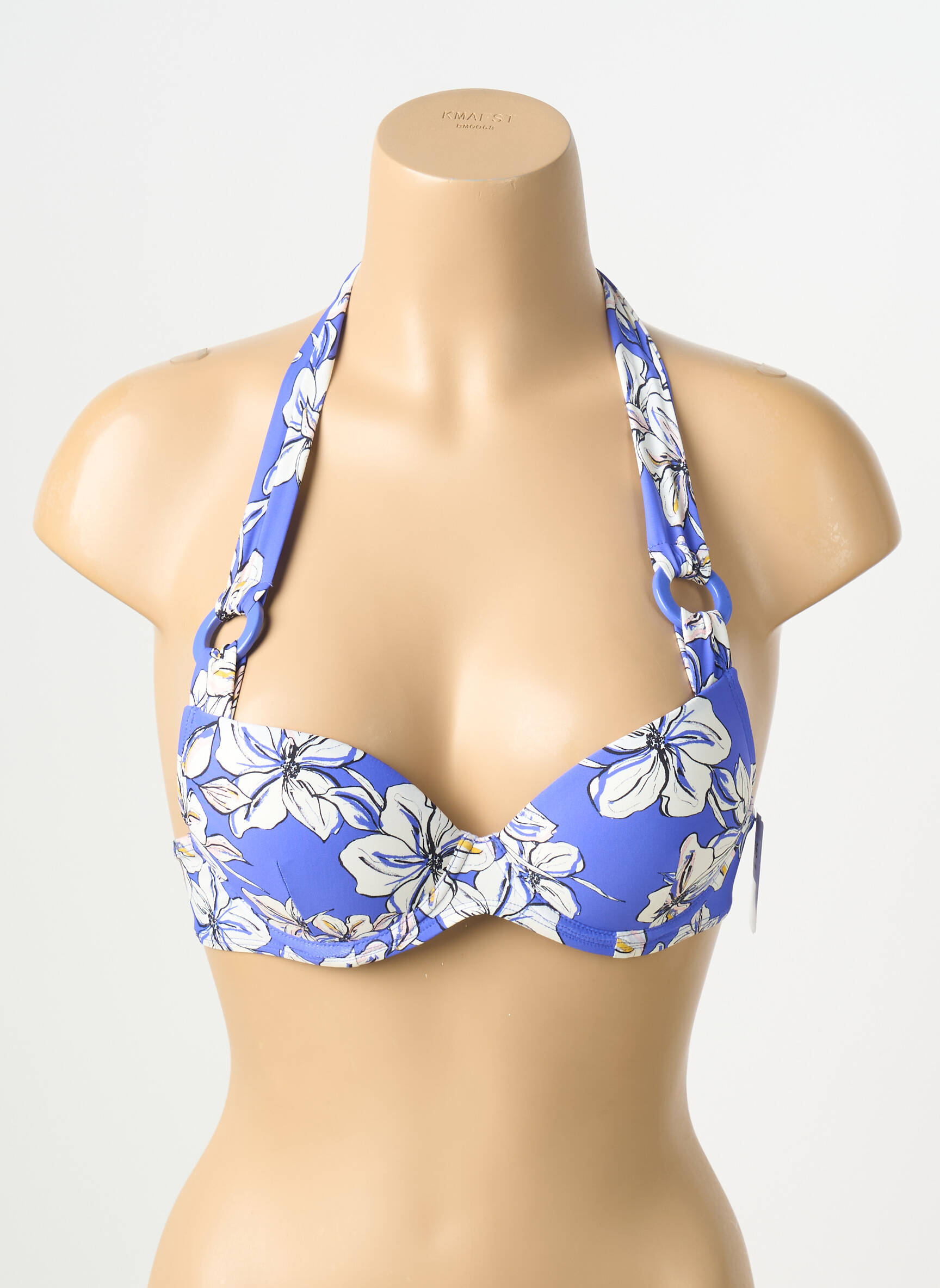 Sutien de costum de baie elasticitate top sutien push-up albastru AUBADE femeie