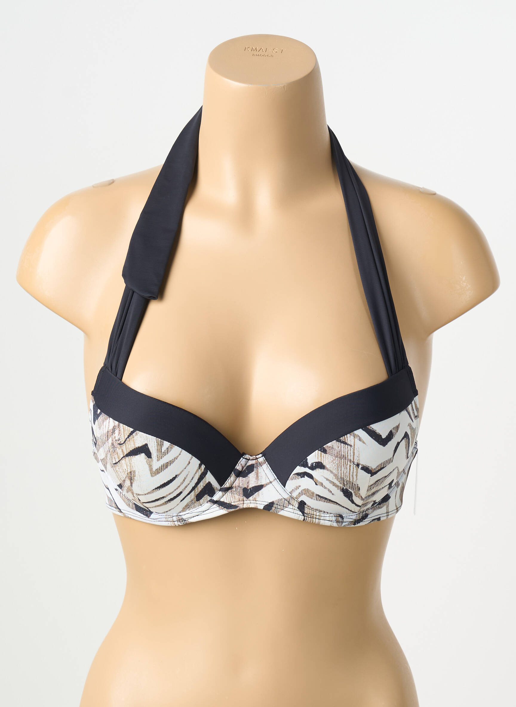 Sutien de costum de baie elasticitate top sutien push-up negru AUBADE femeie
