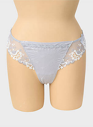 Tanga tulle transparent gri SIMONE PERELE femeie