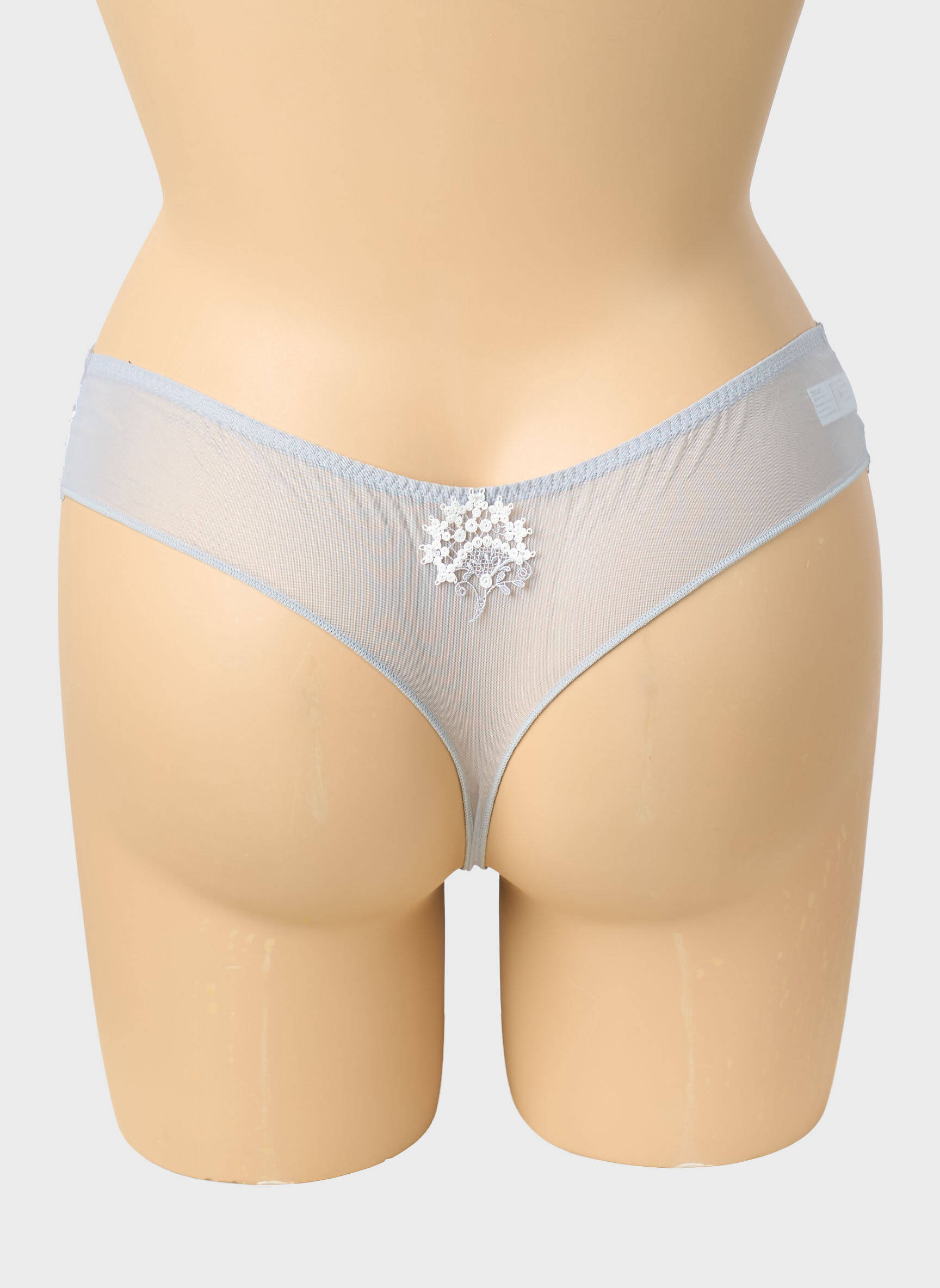 Tanga tulle transparent gri SIMONE PERELE femeie