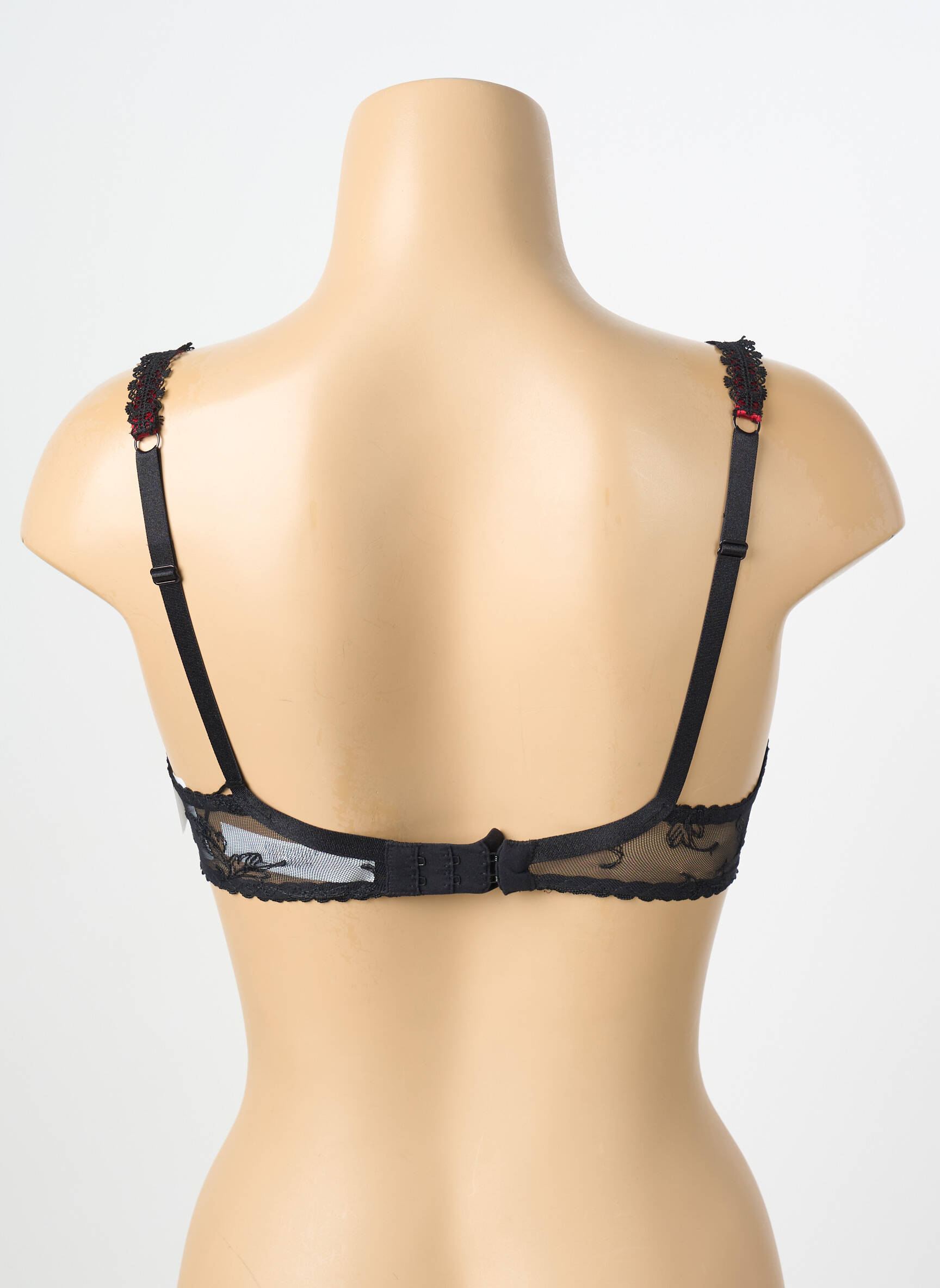 Sutien efect material satinat sutien cupe întregi cu decolteu înalt negru AUBADE femeie