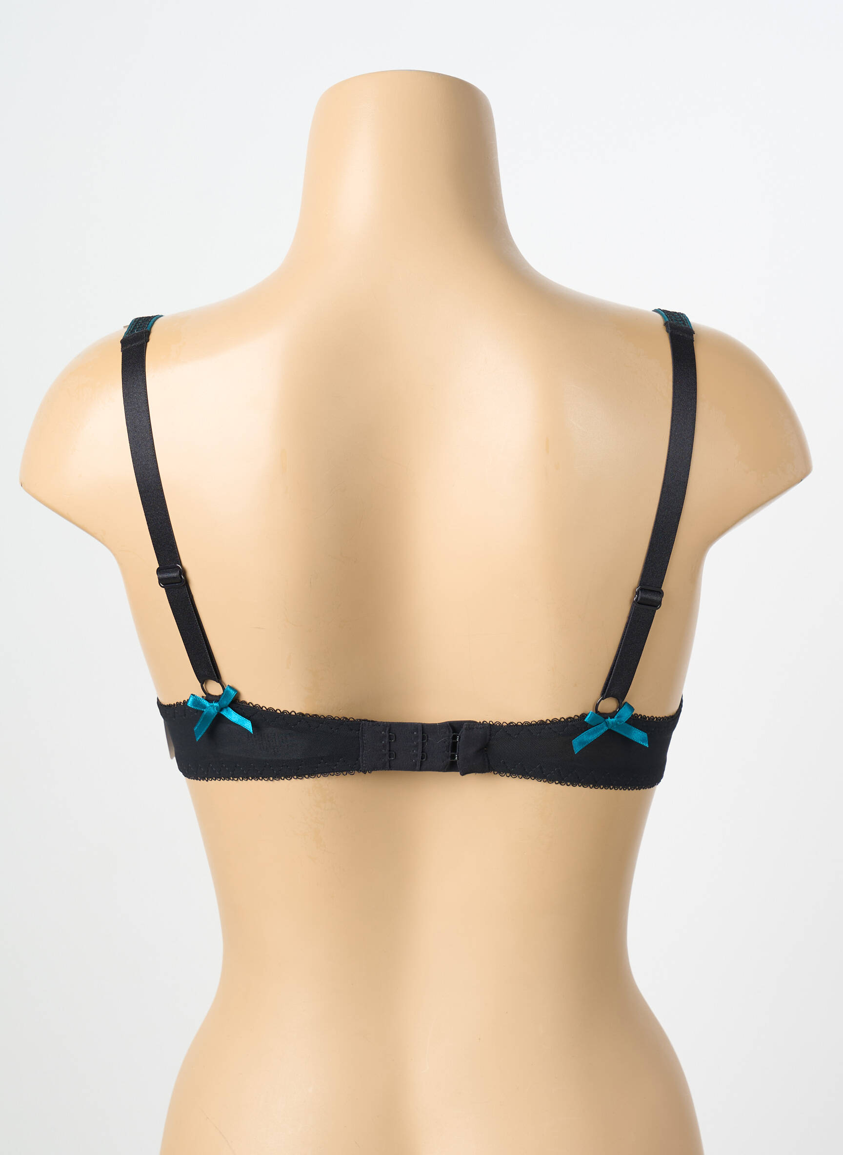 Sutien efect material satinat sutien cupe întregi cu decolteu înalt negru AUBADE femeie