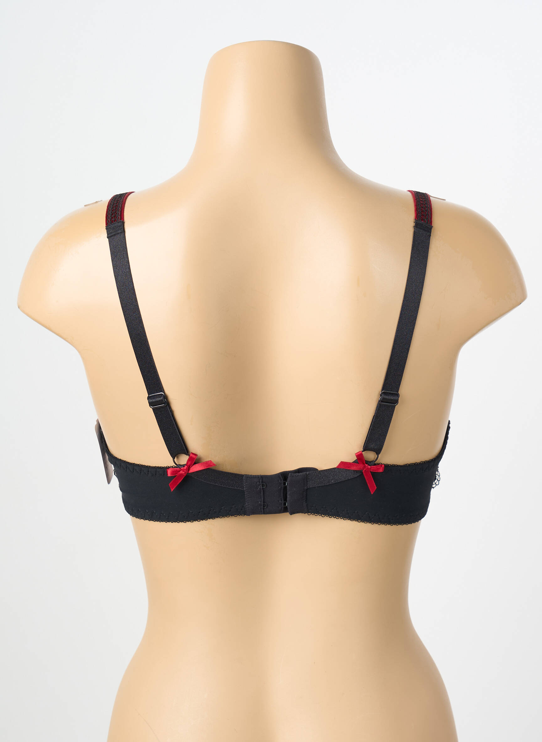 Sutien efect material satinat sutien cupe întregi cu decolteu înalt negru AUBADE femeie