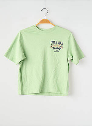 Tricou croială dreaptă mâneci scurte verde NAME IT fille