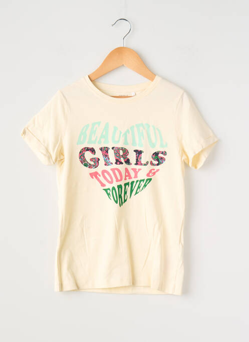 Tricou croială dreaptă mâneci scurte bej NAME IT fille