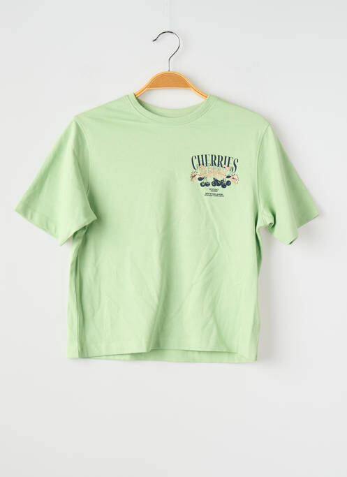 Tricou croială dreaptă mâneci scurte verde NAME IT fille