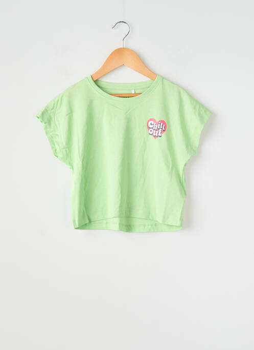 Tricou croială dreaptă mâneci scurte verde NAME IT garcon