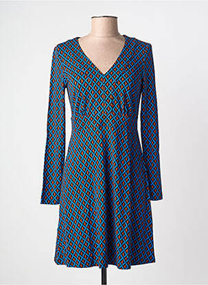 Rochie scurtă croială evazată mâneci lungi albastru SURKANA femme