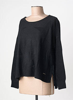 Pulover guler rotund mâneci lungi negru AGATHE & LOUISE femeie