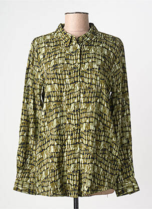 Cămașă imprimeu fantezie mâneci lungi verde ICHI femme